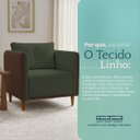 Ver imagem 7 de Poltrona Decorativa Aviv para Sala Escritório Recepção Luxo Linho Premium Easy Clean Corino Premium
