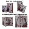Caixa Livro Fake Decoração Vintage Book Box Madeira Jg 2 Pçs - 6