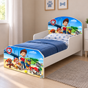 Ver imagem 1 de Mini Cama Infantil Adesivada 1,50m Patrulha Canina Fofa Proteção Lateral