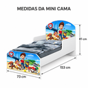 Ver imagem 3 de Mini Cama Infantil Adesivada 1,50m Patrulha Canina Fofa Proteção Lateral