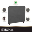 Ver imagem 6 de Cabeceira Casal Estofada para Cama Box Lizza Veludo