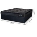 Ver imagem 4 de Cama Box Baú Casal Colchão com Molas Ensacadas City Pillow Top 138x188x64cm Preto Hellen Preto