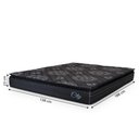 Ver imagem 5 de Cama Box Baú Casal Colchão com Molas Ensacadas City Pillow Top 138x188x64cm Preto Hellen Preto