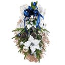 Ver imagem 1 de Guirlanda Natalina Azul e Prata 55cm Natal Exclusivo