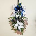 Ver imagem 2 de Guirlanda Natalina Azul e Prata 55cm Natal Exclusivo