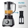 Liquidificador Mondial Turbo 1100w 127v Preto Inox L-1100bi - 8