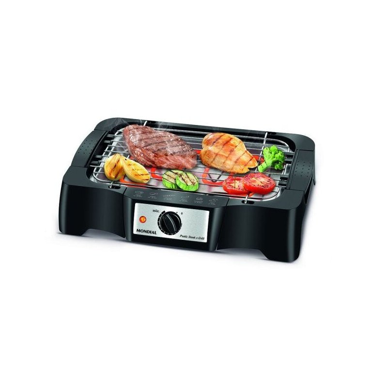 Churrasqueira Elétrica Mondial Pratic Steak & Grill Preto 127V CH-07