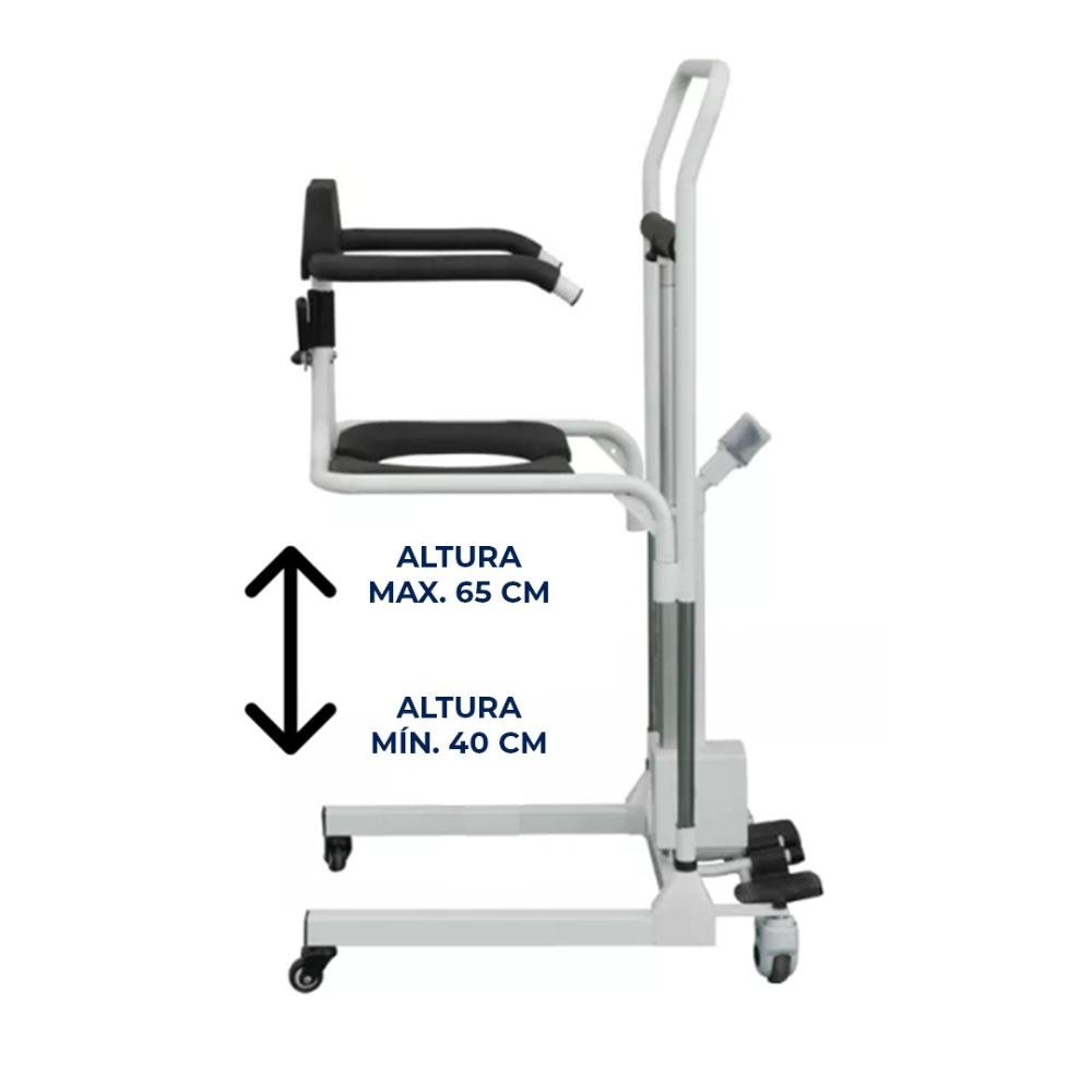 Cadeira de Transferência D80 Higiênica Elevação Elétrica Dellamed - 4