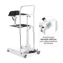 Cadeira de Transferência Multiuso com Elevação Eletrônica até 135 Kg Assento 48,5 Cm D80 Dellamed - 4