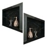 2 Nicho Borda Diamante Preto 60 X 32cm Porcelanato Banheiros - 8