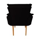 Ver imagem 5 de Kit 2 Poltronas Opala com Puff Suede Preto Ab Estofados
