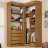 Guarda-Roupa Closet Modulado Casal sem Portas Canto em L com 4 Gavetas e 3 Cabideiros Versatille Yescasa - 1
