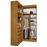 Guarda-Roupa Closet Modulado Casal sem Portas Canto em L com 4 Gavetas e 3 Cabideiros Versatille Yescasa - 12
