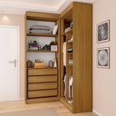 Ver imagem 6 de Guarda-Roupa Closet Modulado Casal sem Portas Canto em L com 4 Gavetas e 3 Cabideiros Versatille Yescasa