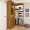 Guarda-Roupa Closet Modulado Casal sem Portas Canto em L com 4 Gavetas e 3 Cabideiros Versatille Yescasa - 5