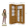 Guarda-Roupa Closet Modulado Casal sem Portas Canto em L com 4 Gavetas e 3 Cabideiros Versatille Yescasa - 3