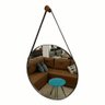 Espelho Decorativo com 60 Cm Lucas Móveis Marrom Lucas Moveis - 1