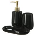 Ver imagem 3 de Kit Lavabo Banheiro Dispenser Líquido Bandeja Porta Escova