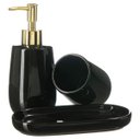 Ver imagem 2 de Kit Lavabo Banheiro Dispenser Líquido Bandeja Porta Escova