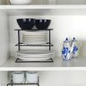 Suporte Organizador de Pratos Quadrado Armário Cozinha Preto - 4