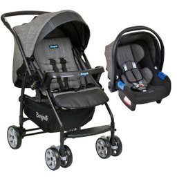 Conjunto Carrinho de Bebê Travel System Reclinável Reversível Rio K De 0 a 15kg com Bebê - 1