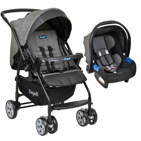 Conjunto Carrinho de Bebê Travel System Reclinável Reversível Rio K De 0 a 15kg com Bebê