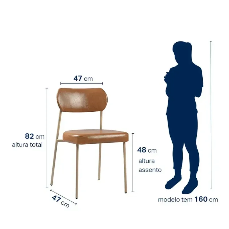 Ver imagem 7 de Kit 3 Cadeira Lavínia Bouclê para Sala de Jantar Gourmet:amarula/aço Champanhe