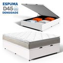 Ver imagem 2 de Cama Box Baú com Colchão de Espuma D45 Pillow Top Ortopédico Domo Casal 138cm