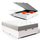 Ver imagem 1 de Cama Box Baú com Colchão de Espuma D45 Pillow Top Ortopédico Domo Casal 138cm