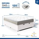Ver imagem 3 de Cama Box Baú com Colchão de Espuma D45 Pillow Top Ortopédico Domo Casal 138cm