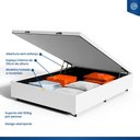 Ver imagem 5 de Cama Box Baú com Colchão de Espuma D45 Pillow Top Ortopédico Domo Casal 138cm