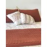 KIT PESEIRA DE TRICÔ LUXO CAMA DE CASAL QUEEN 230X60 cm + 2 CAPAS DE TRICOT COR TERRACOTA - 5