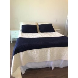 KIT MANTA PESEIRA DE TRICOT LÃ CAMA DE CASAL KING SIZE 260X60 cm + 2 CAPAS DE TRICO NA COR MARINHO - 2
