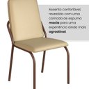 Ver imagem 5 de Kit 4 Cadeiras para Sala de Jantar Malibu Bege/Creme/Marrom