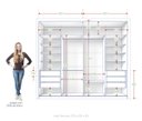 Ver imagem 2 de Guarda-roupa Zanzini Imperador Plus 2 Portas Correr 6 Gavetas Jacaranda com Pés