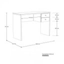 Ver imagem 3 de Escrivaninha Zanzini Intelectual 2 Gavetas Branco Artico