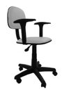 Ver imagem 1 de Cadeira Secretaria Giratoria Polo com Braco Regulavel - Couro SinteticoCorano - Branco