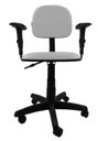 Ver imagem 2 de Cadeira Secretaria Giratoria Polo com Braco Regulavel - Couro SinteticoCorano - Branco