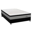 Ver imagem 1 de Cama Box Casal: Colchão Molas Ensacadas Orthoflex MasterPocket Titan + Base CRC Suede Black(
