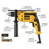 Furadeira Elétrica De Impacto Dewalt Dwd502 710w 127v - 2