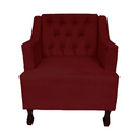 Ver imagem 1 de Poltrona Estofada Para Recepção Consultório Genesis Suede Vermelho Bordo LM DECOR