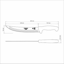 Faca Butcher Lâmina Curva Inox 10 Pol Azul Tramontina - 2