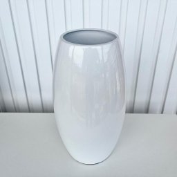 Decoração sala rack vaso centro de mesa branco liso moderno - 4