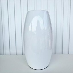 Decoração sala rack vaso centro de mesa branco liso moderno - 3