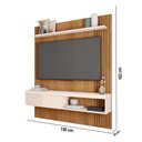Ver imagem 3 de Painel Tv 55 Pol 150cm Bancada Suspensa Ripado Luana Freijó/off White C01 - D’Rossi