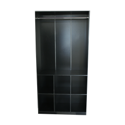 Armário Estante Colmeia com 6 Nichos + 01 Cabideiro. Ideal para Loja Closet Roupas Organizador - 3