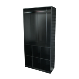Armário Estante Colmeia com 6 Nichos + 01 Cabideiro. Ideal para Loja Closet Roupas Organizador - 1