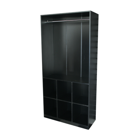 Armário Estante Colmeia com 6 Nichos + 01 Cabideiro. Ideal para Loja Closet Roupas Organizador