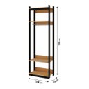 Ver imagem 3 de Estante Closet Guarda Roupa Modulo 3 Prat e Cab Freijó/Preto