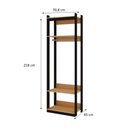 Ver imagem 2 de Guarda Roupas Closet Cabideiro 2 Prateleiras 3017 Linha Industrial Genialflex